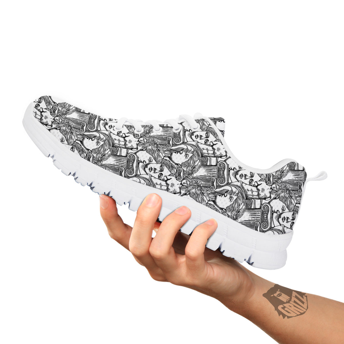 Venus Milos Print Pattern White Sneaker-grizzshop