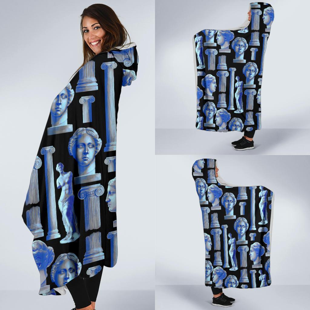 Venus Print Pattern Hooded Blanket-grizzshop