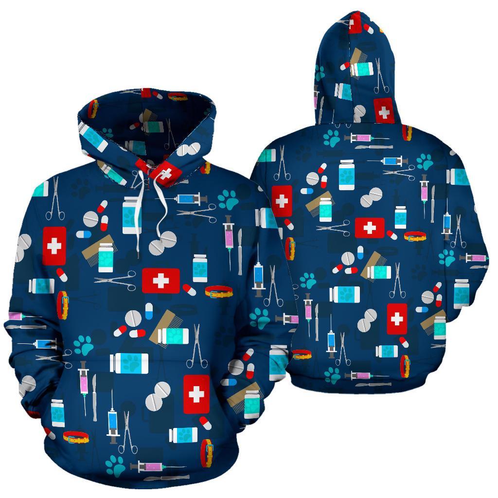 Veterianary Pattern Print Men Women Pullover Hoodie-grizzshop