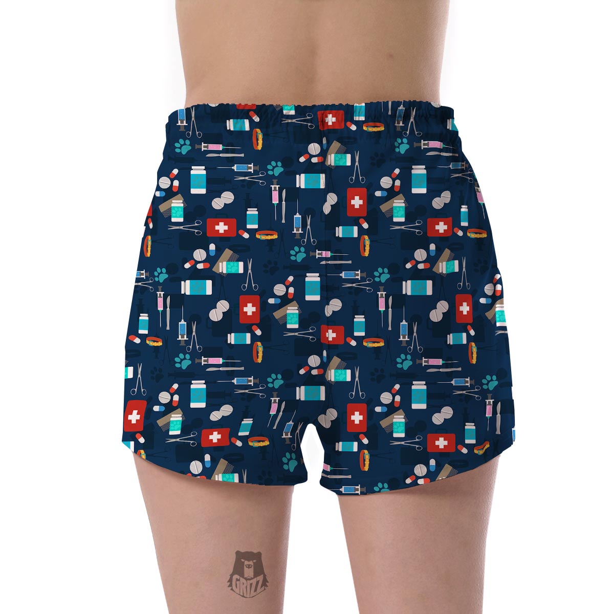 Veterianary Pattern Print Women's Shorts-grizzshop