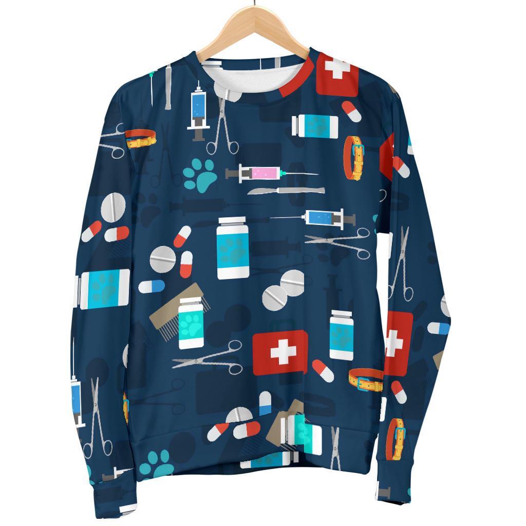 Veterianary Pattern Print Women's Sweatshirt-grizzshop