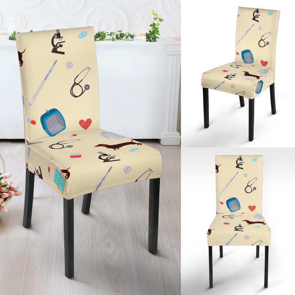 Veterianary Print Pattern Chair Cover-grizzshop