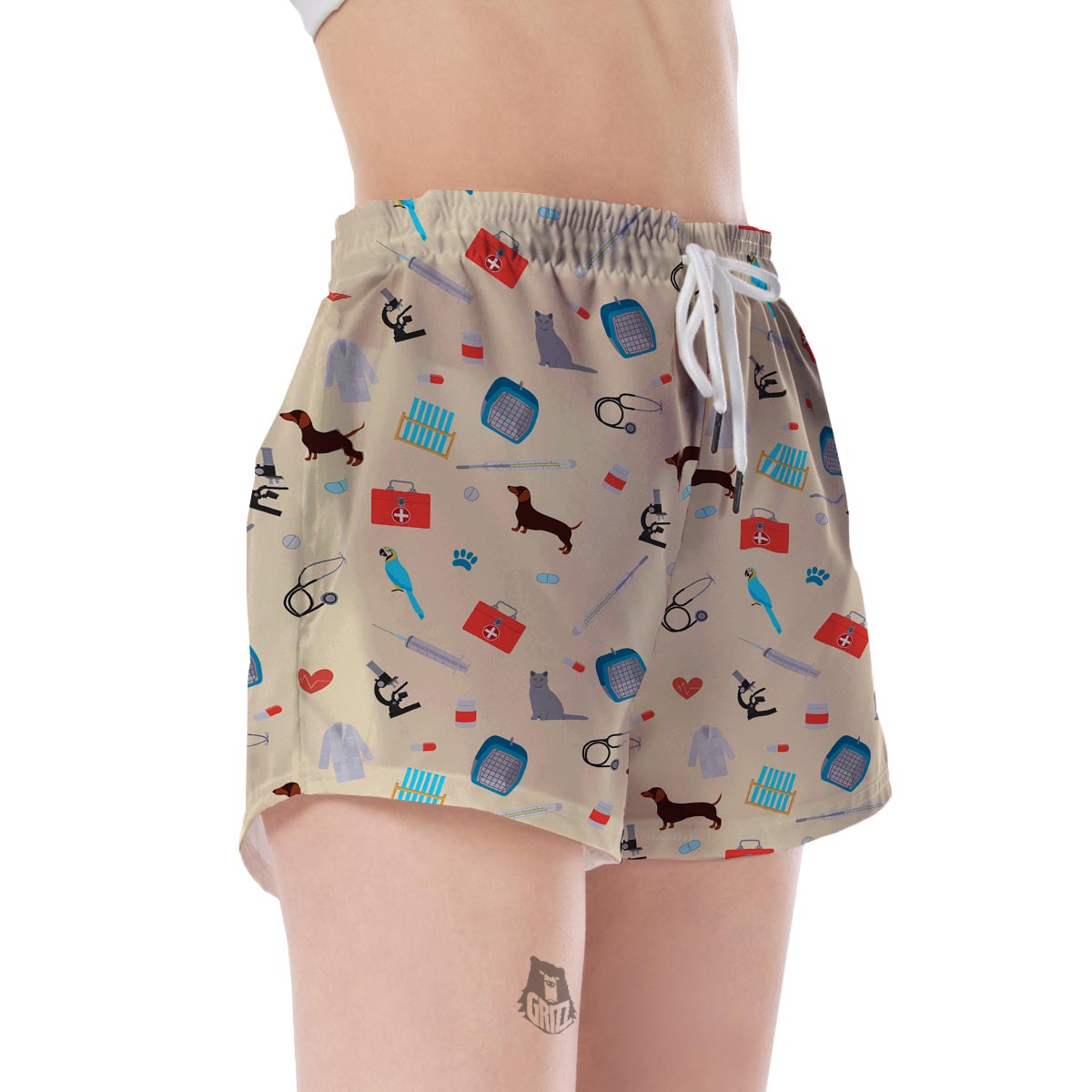 Veterianary Print Pattern Women's Shorts-grizzshop