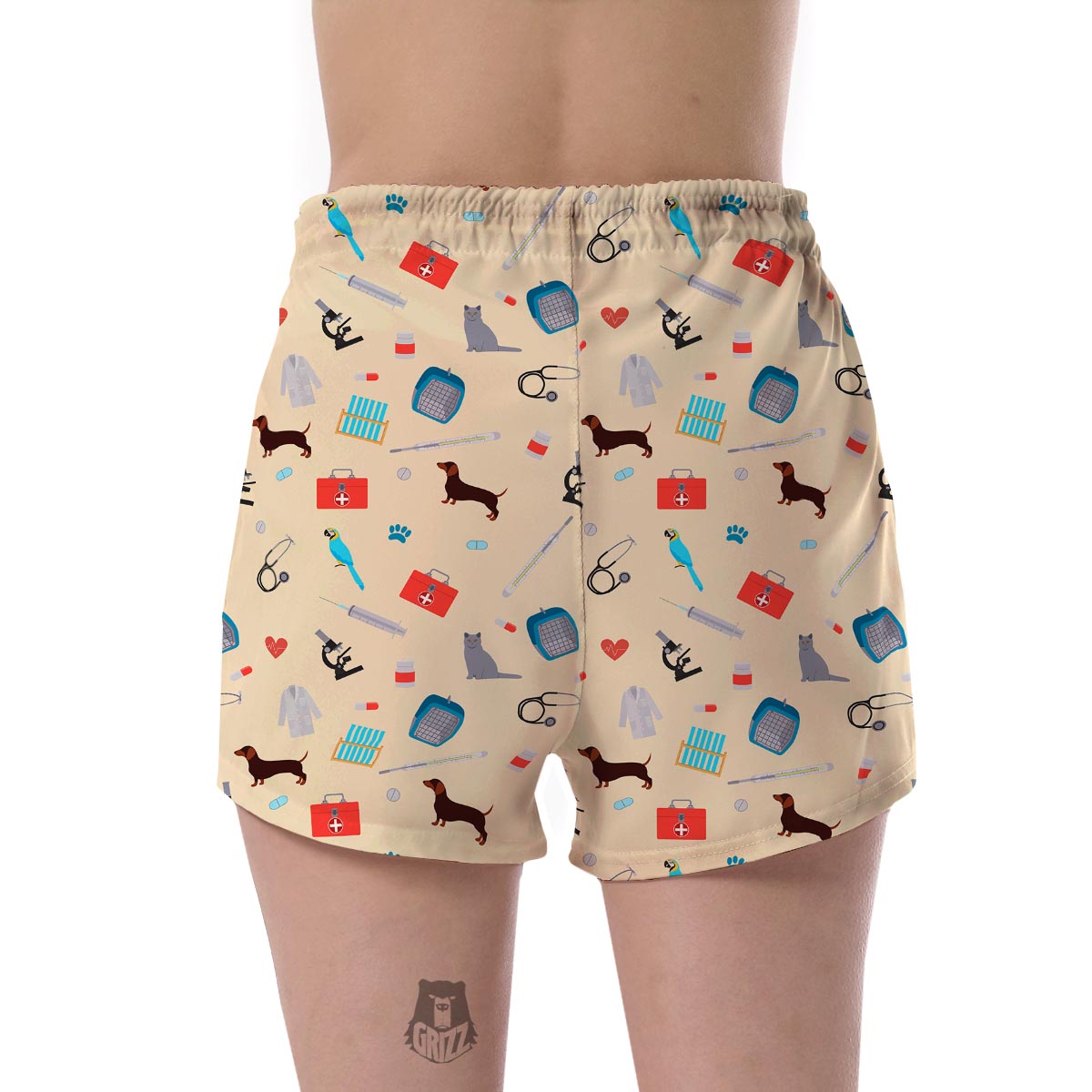 Veterianary Print Pattern Women's Shorts-grizzshop