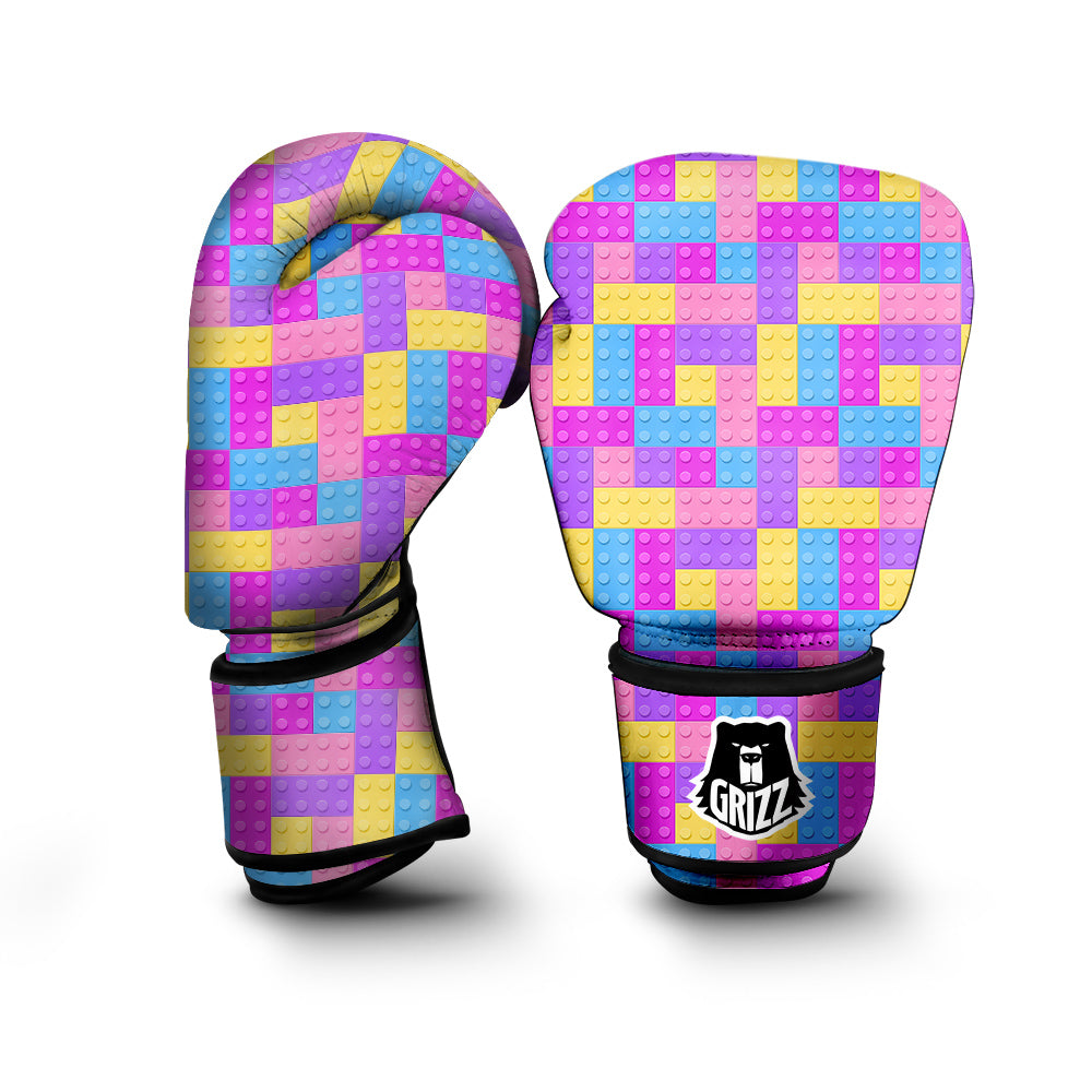 Video Game Colorful Block Puzzle Print Boxing Gloves-grizzshop