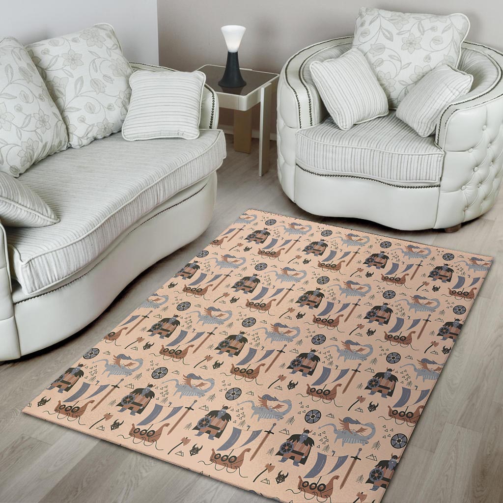 Viking Cartoon Norse Floor Mat-grizzshop