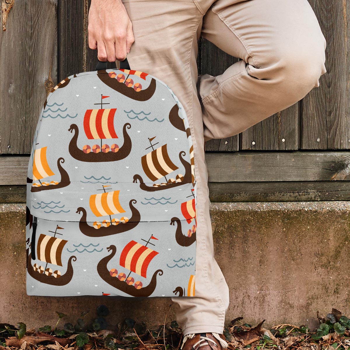 Viking Drakkar Ship Backpack-grizzshop