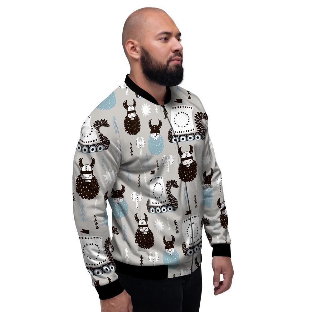 Viking Drakkar Valhalla Men's Bomber Jacket-grizzshop