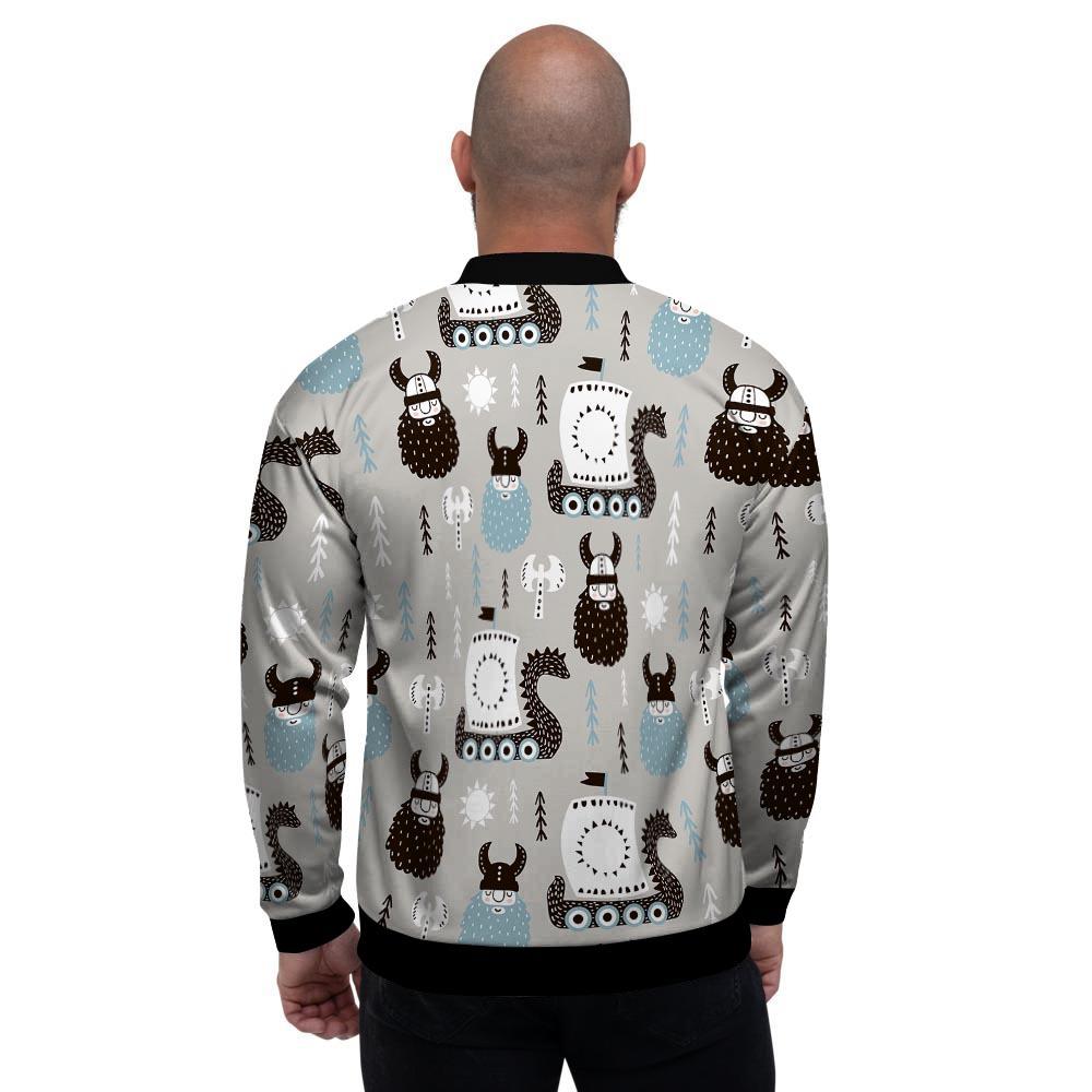 Viking Drakkar Valhalla Men's Bomber Jacket-grizzshop