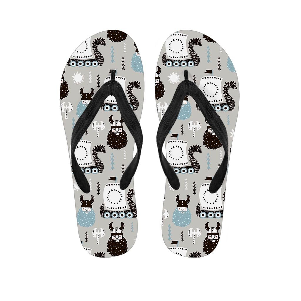 Viking Drakkar Valhalla Men's Flip Flops-grizzshop