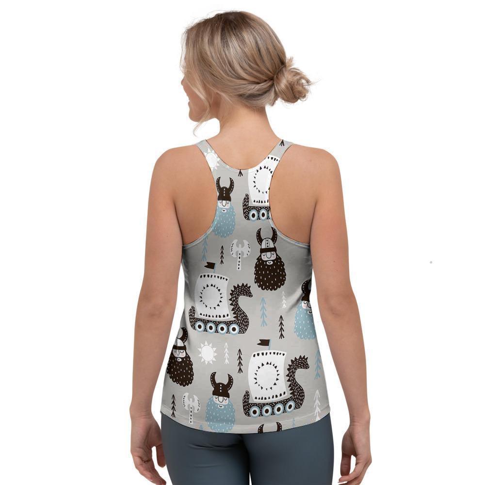 Viking Drakkar Valhalla Women's Racerback Tank Top-grizzshop