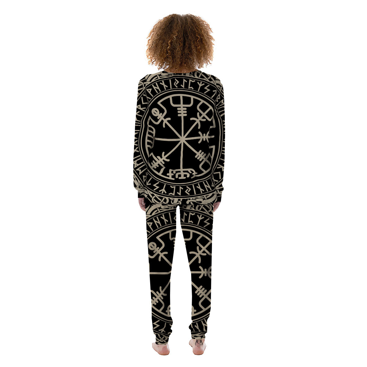 Viking Helm Of Terror Scandinavian Print Women's Pajamas-grizzshop