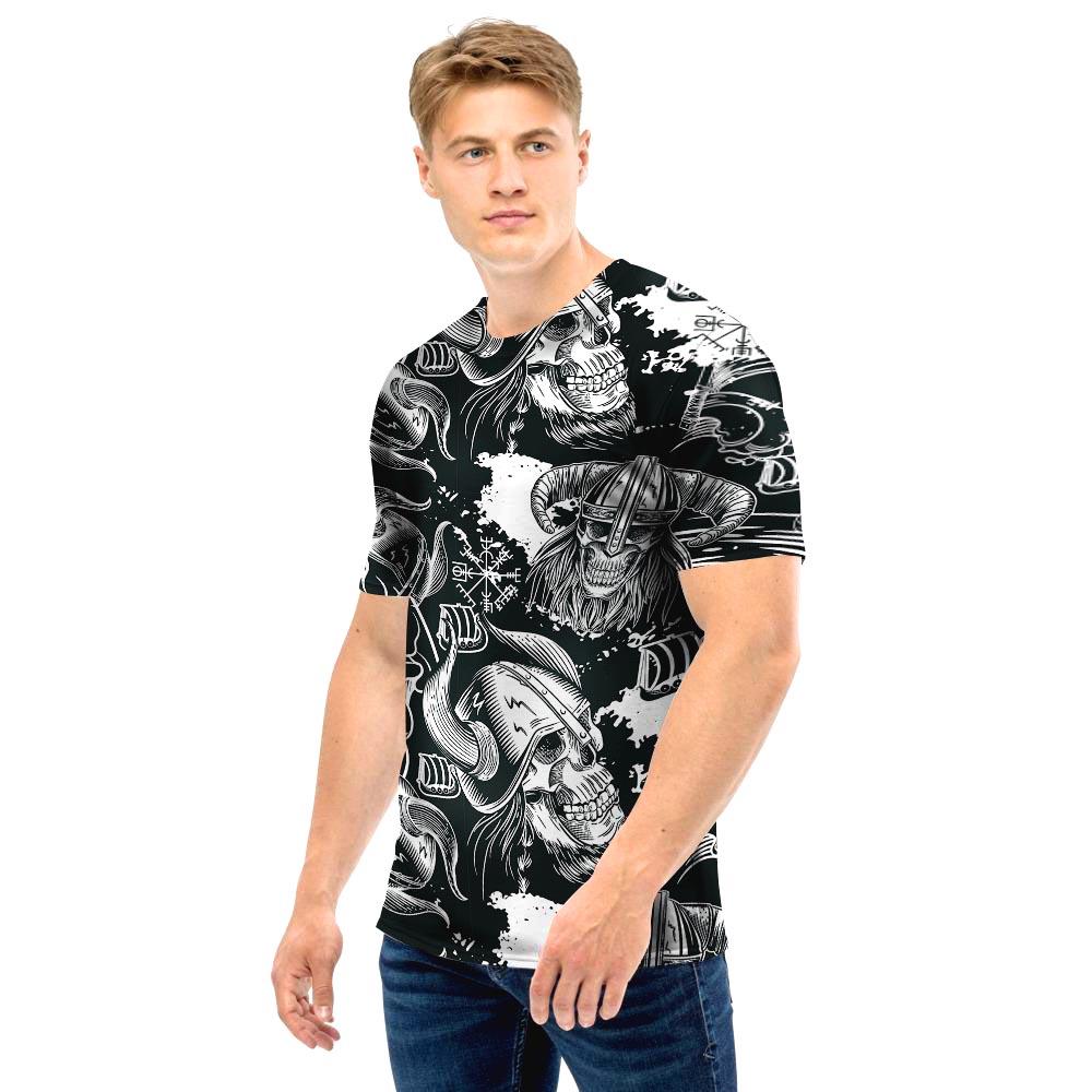 Viking Skull Men T Shirt-grizzshop