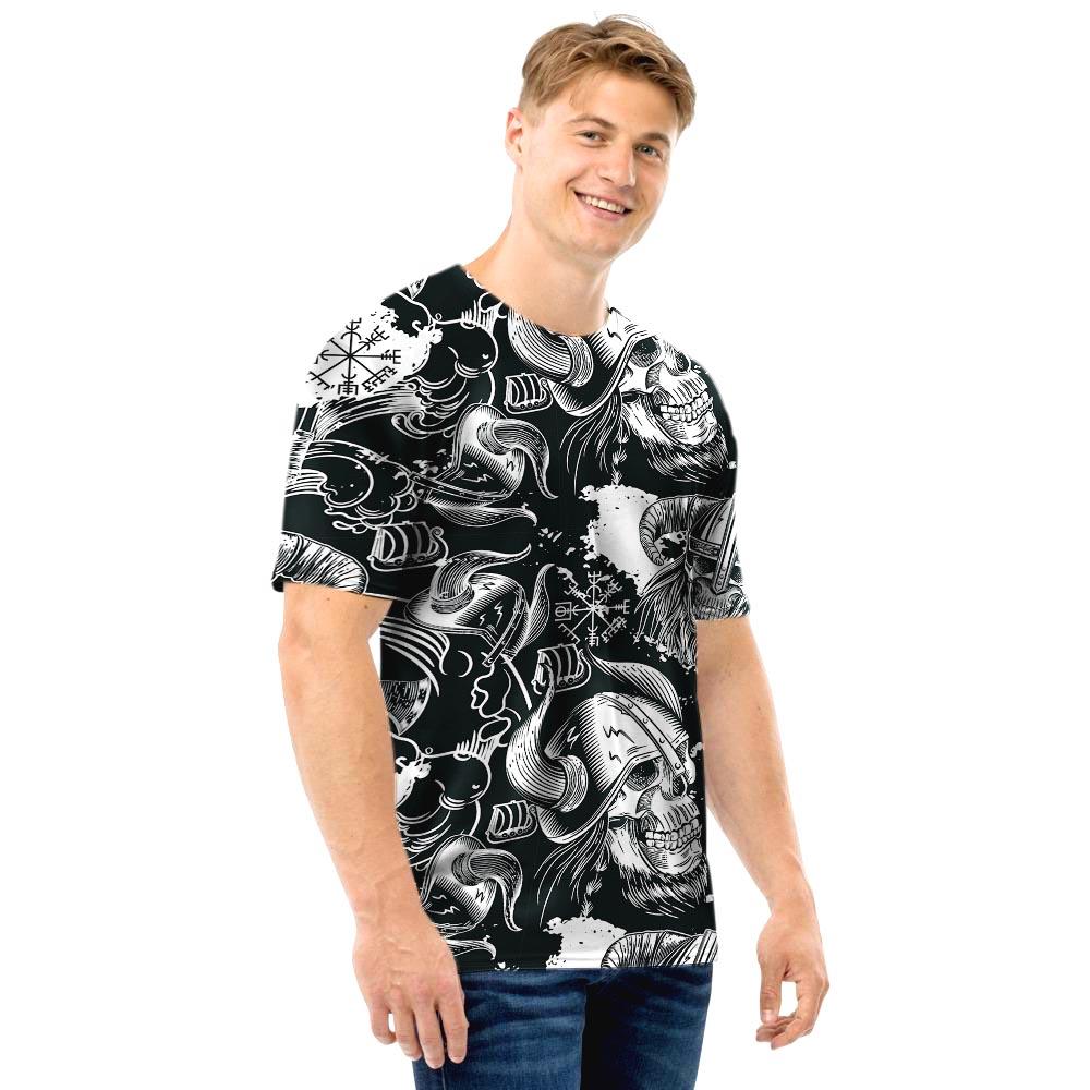 Viking Skull Men T Shirt-grizzshop