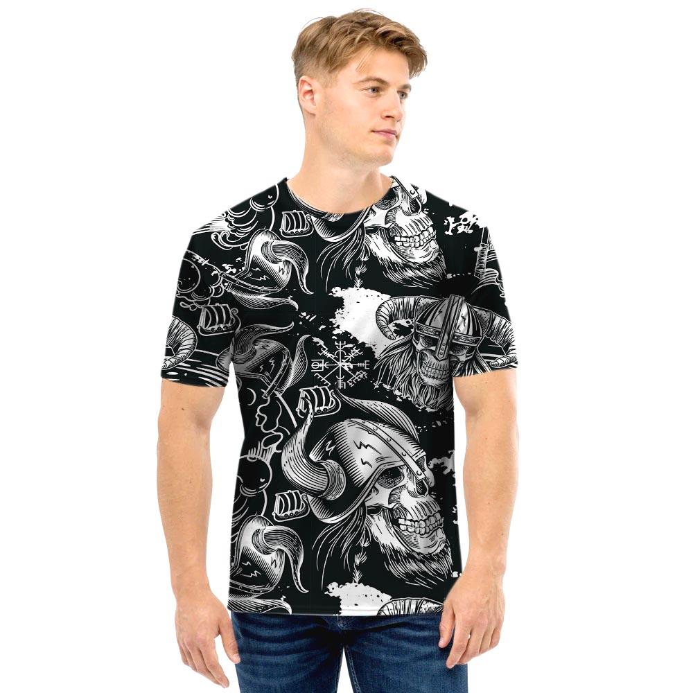 Viking Skull Men T Shirt-grizzshop