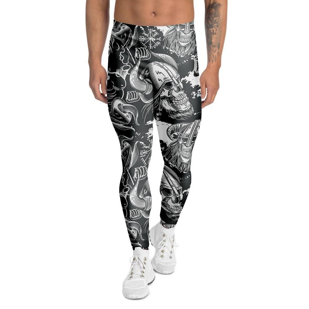 Viking Skull Men's Leggings-grizzshop