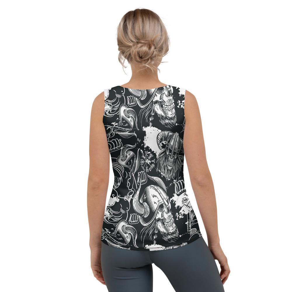Viking Skull Women's Tank Top-grizzshop