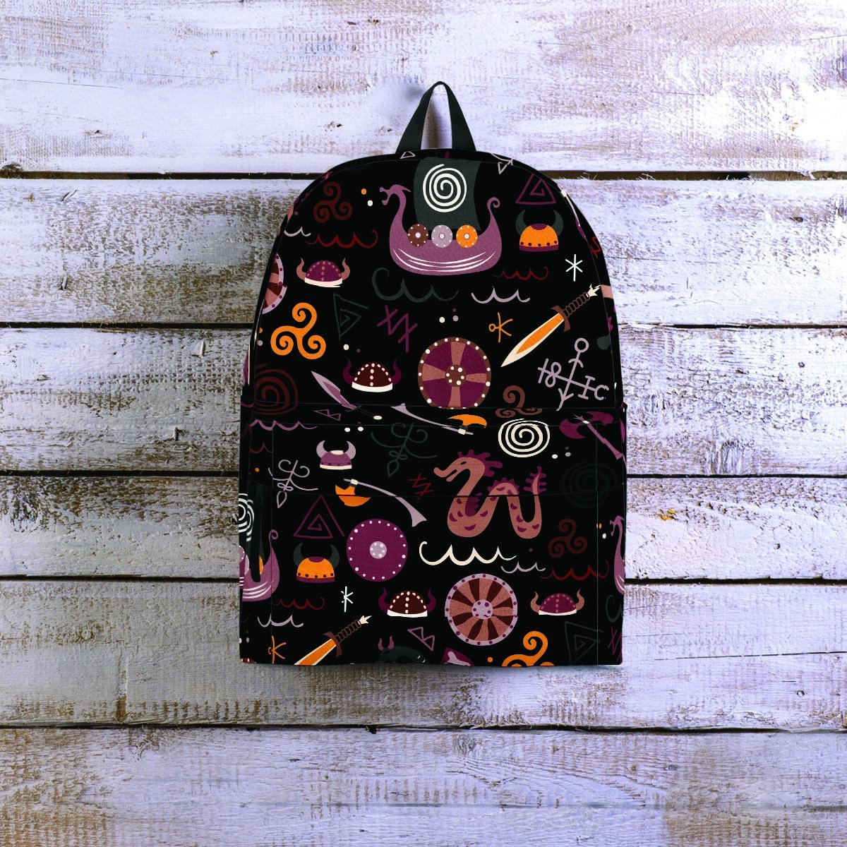 Viking Valhalla Cartoon Backpack-grizzshop