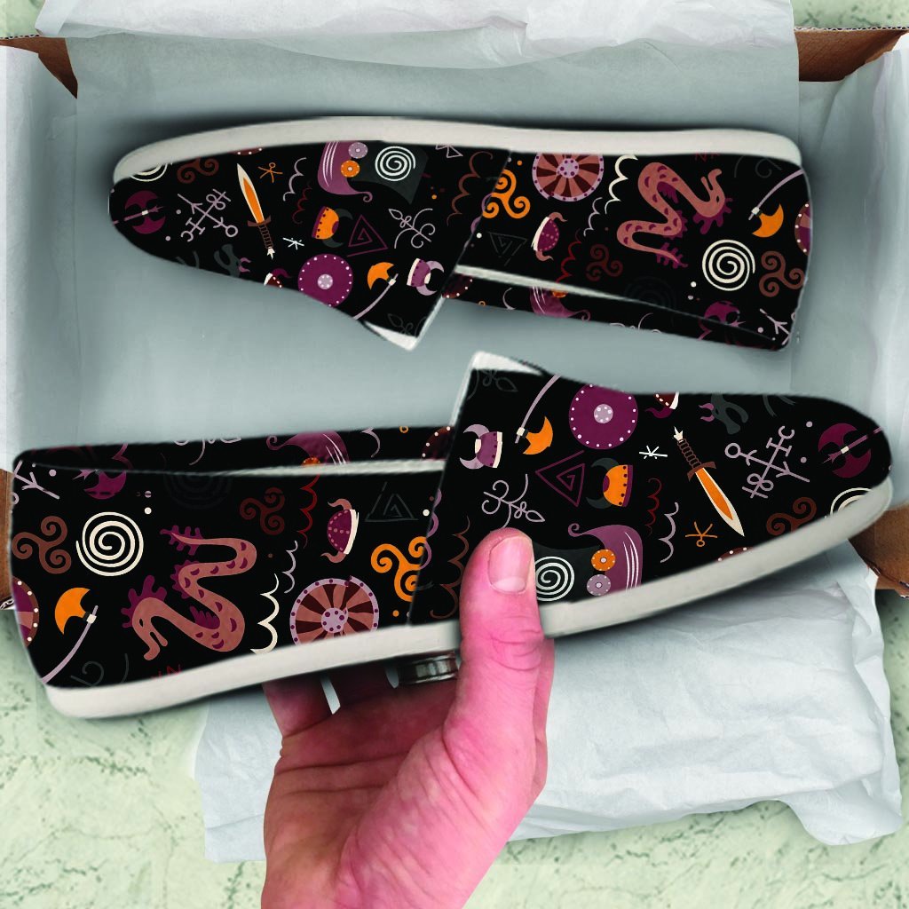 Viking Valhalla Cartoon Canvas Shoes-grizzshop