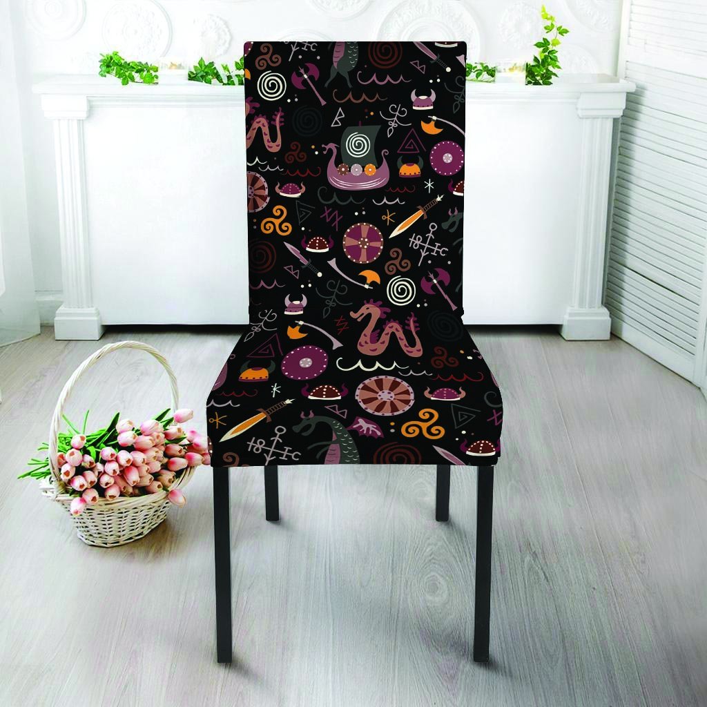 Viking Valhalla Cartoon Chair Cover-grizzshop