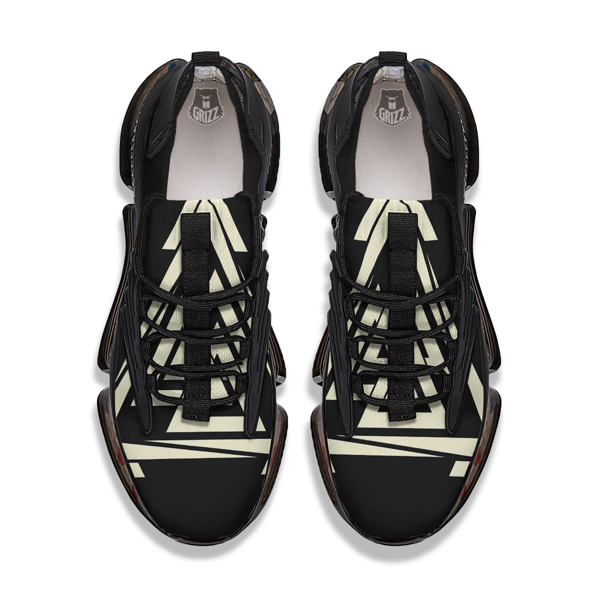 Viking Valknut Scandinavian Symbol Print Black Gym Shoes-grizzshop