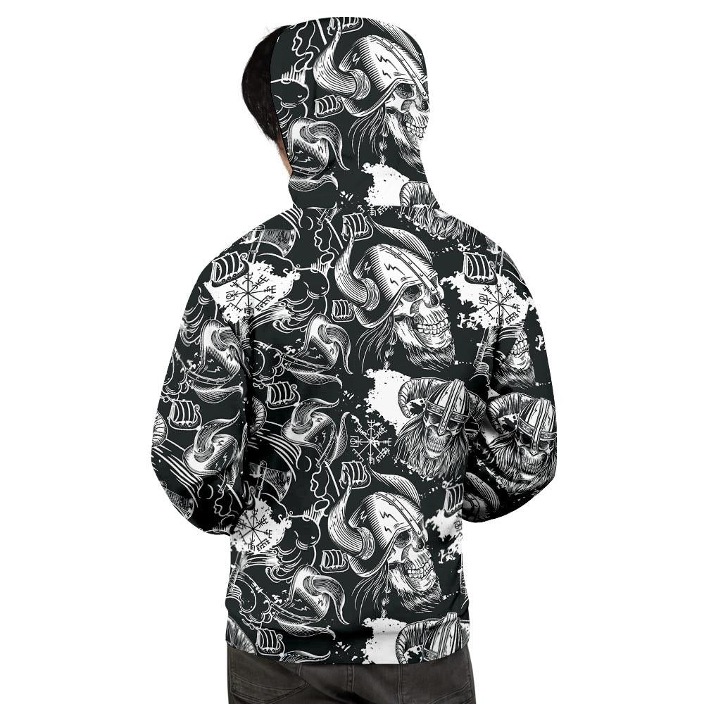 Viking Skull Men's Hoodie-grizzshop