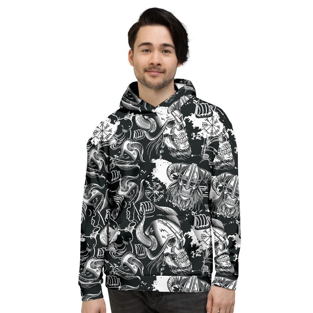 Viking Skull Men's Hoodie-grizzshop