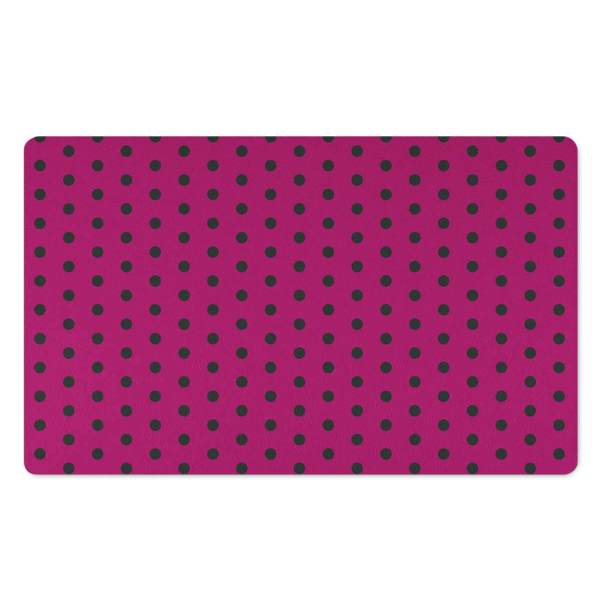 Vintage Black And Pink Tiny Polka Dot Door Mat-grizzshop