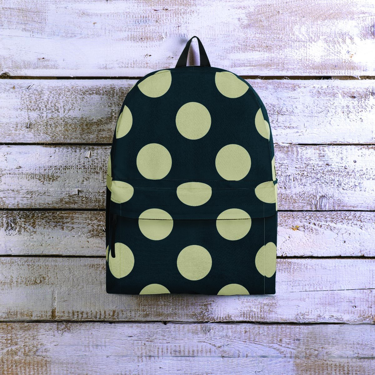 Vintage Black Polka Dot Backpack-grizzshop