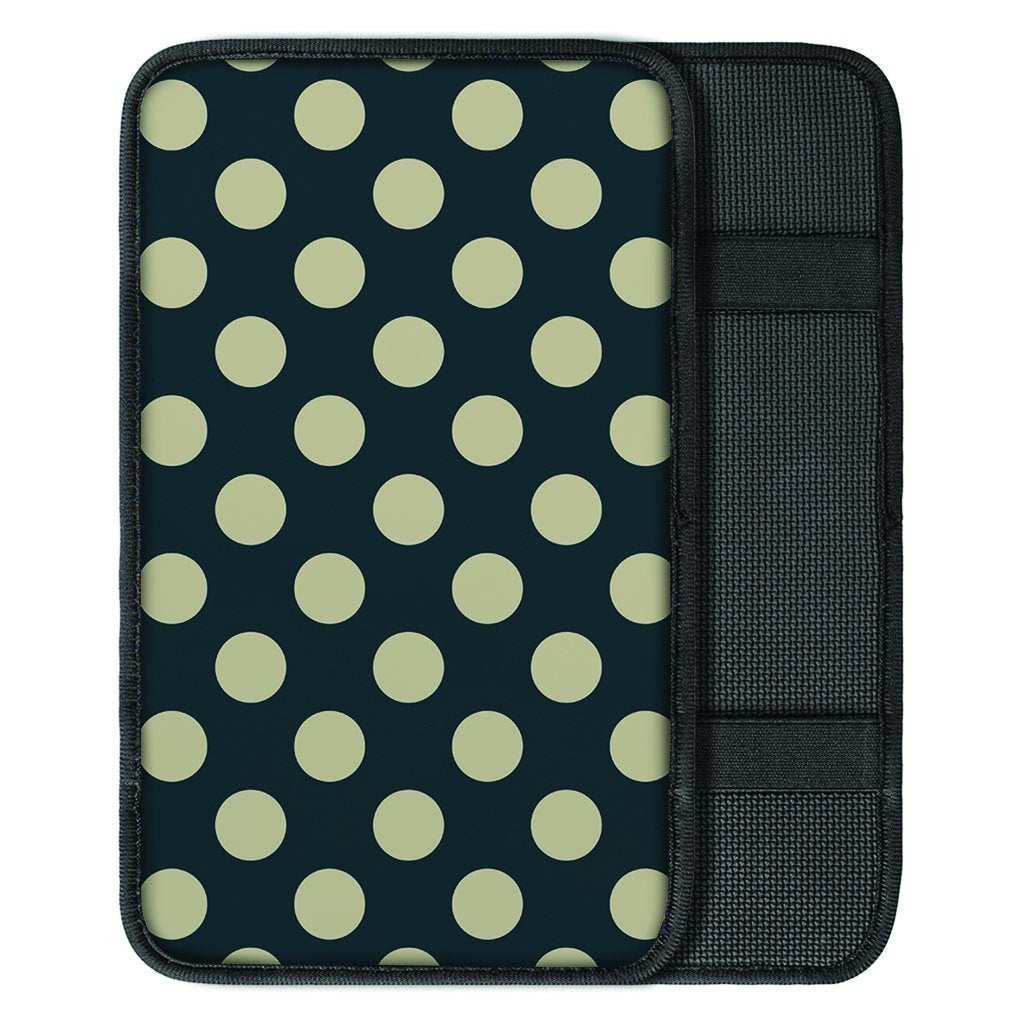 Vintage Black Polka Dot Car Console Cover-grizzshop
