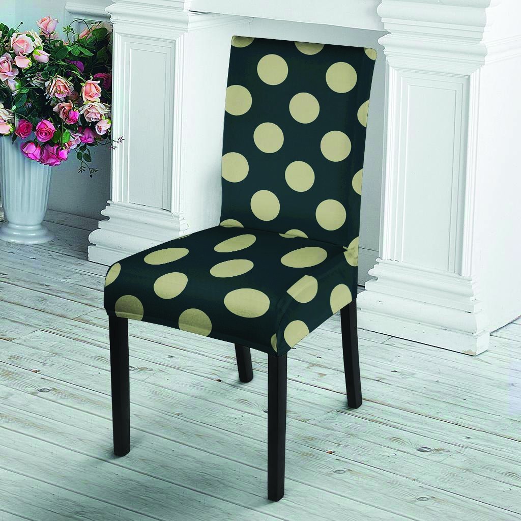 Vintage Black Polka Dot Chair Cover-grizzshop