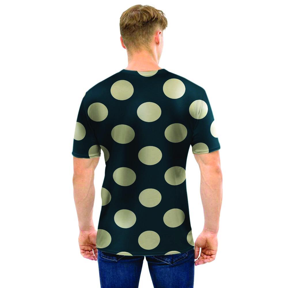 Vintage Black Polka Dot Men T Shirt-grizzshop