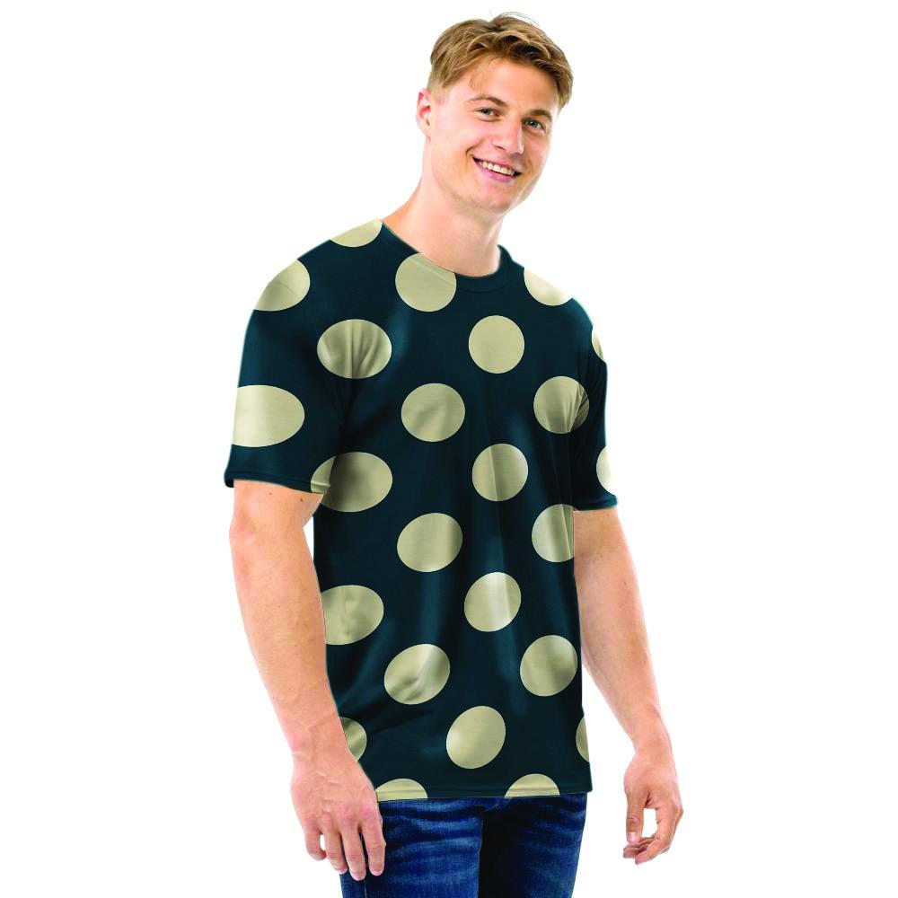 Vintage Black Polka Dot Men T Shirt-grizzshop