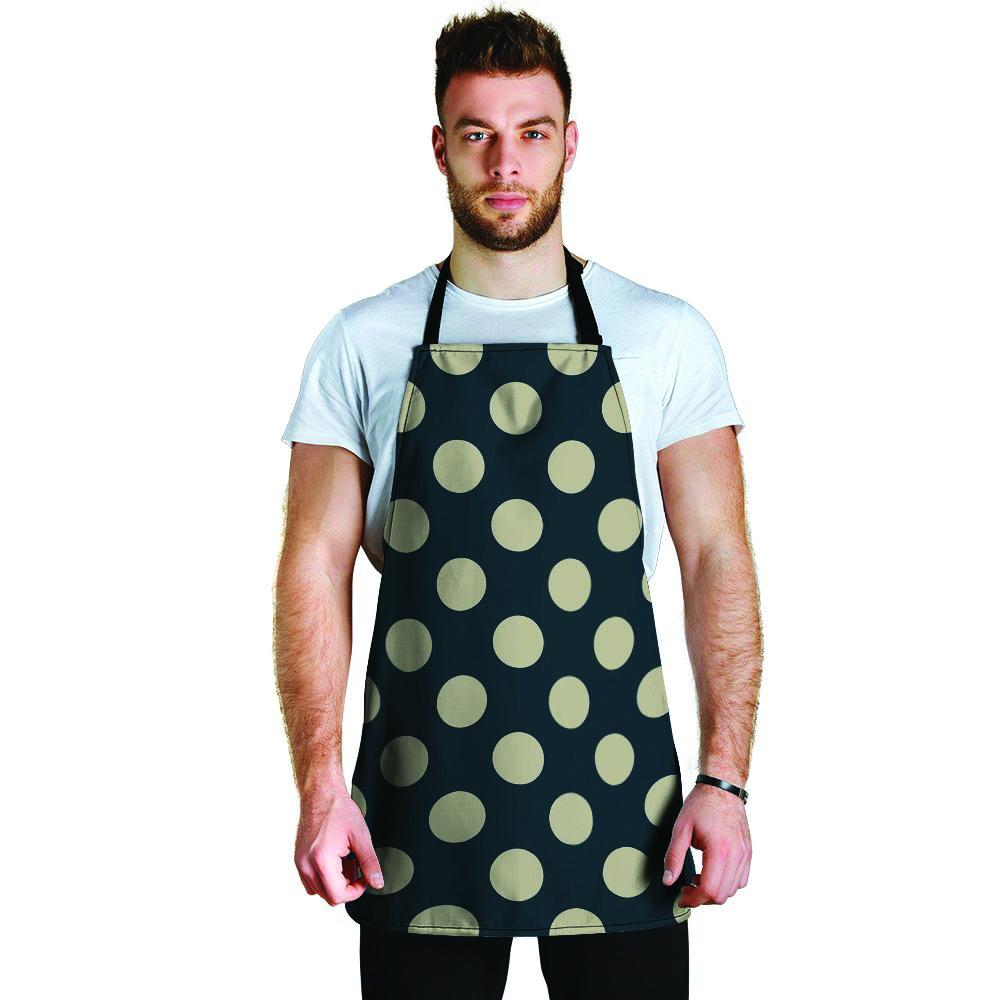Vintage Black Polka Dot Men's Apron-grizzshop