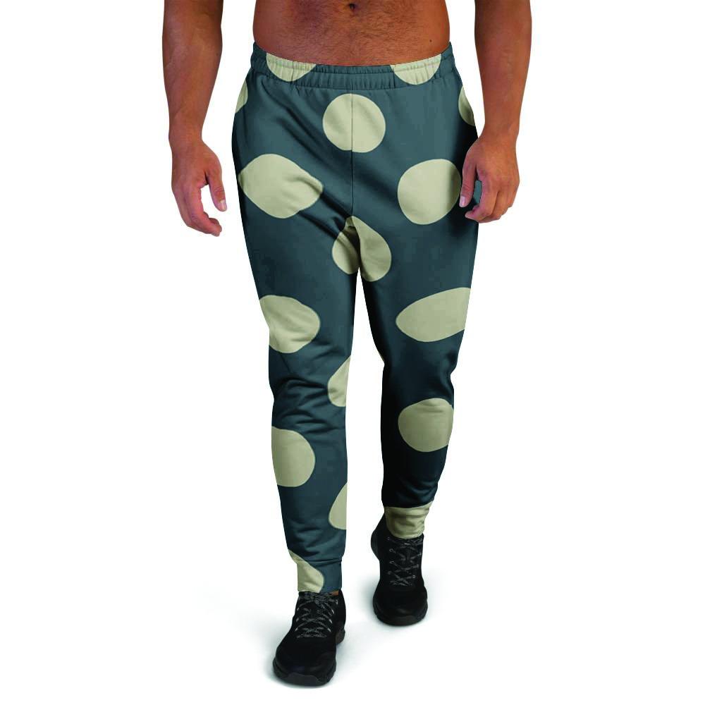 Vintage Black Polka Dot Men's Joggers-grizzshop