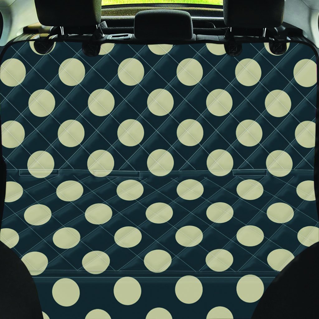 Vintage Black Polka Dot Pet Car Seat Cover-grizzshop