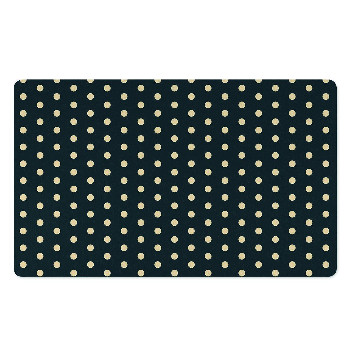 Vintage Black Tiny Polka Dot Door Mat-grizzshop