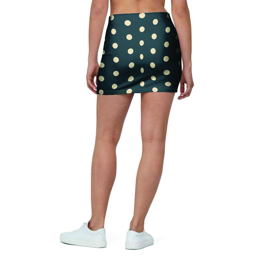 Vintage Black Tiny Polka Dot Mini Skirt-grizzshop