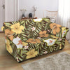 Vintage Hawaiian Floral Tropical Flower Hibiscus Palm Leaves Pattern Print Loveseat Cover-grizzshop