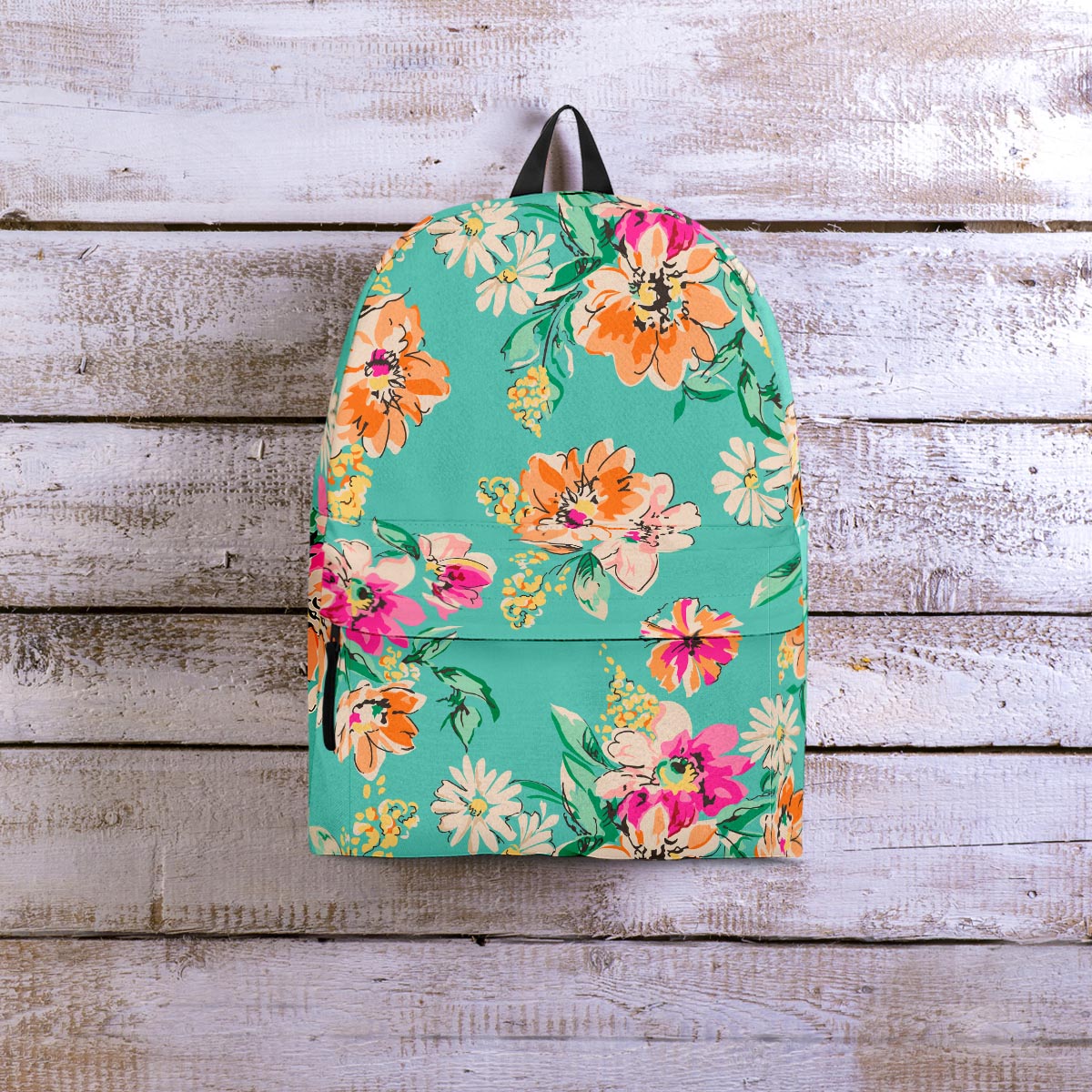 Vintage Pastel Floral Print Backpack-grizzshop