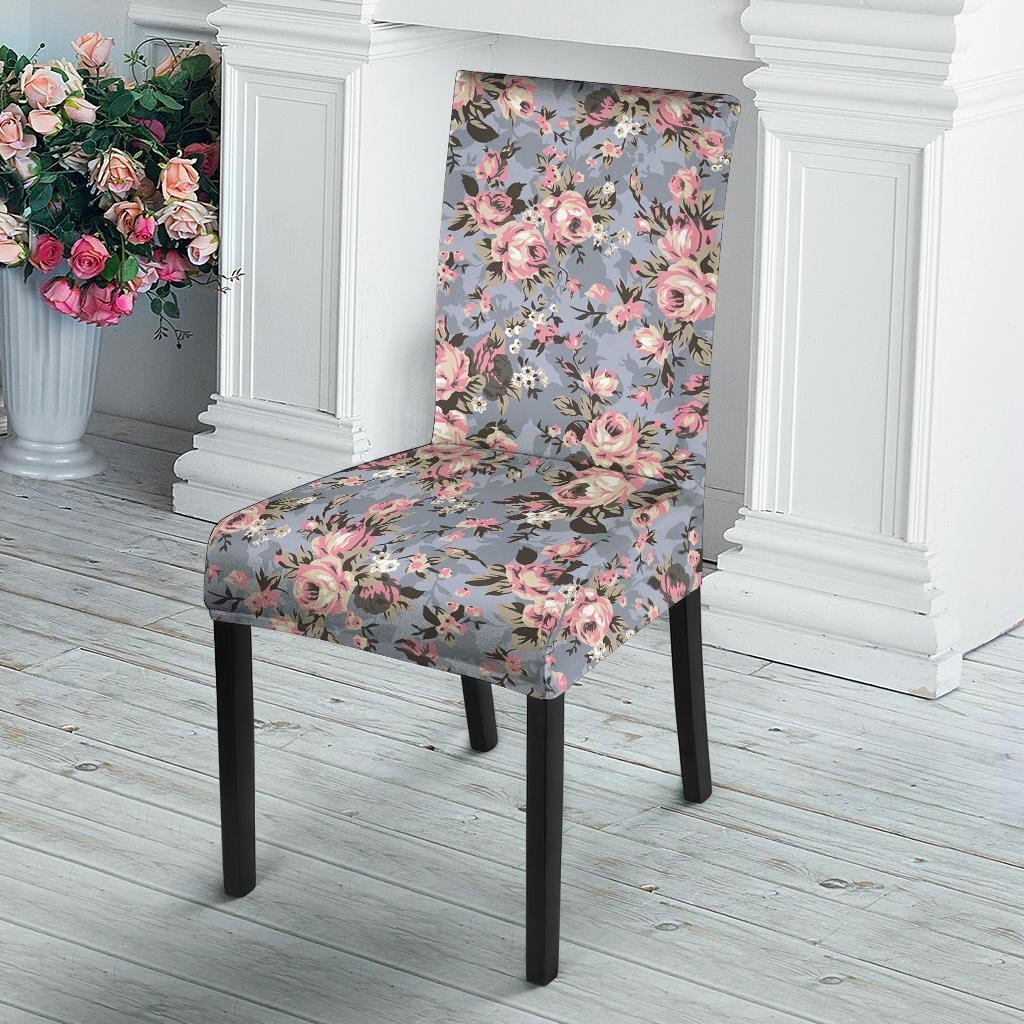 Vintage Pink Rose Flower Print Chair Cover-grizzshop