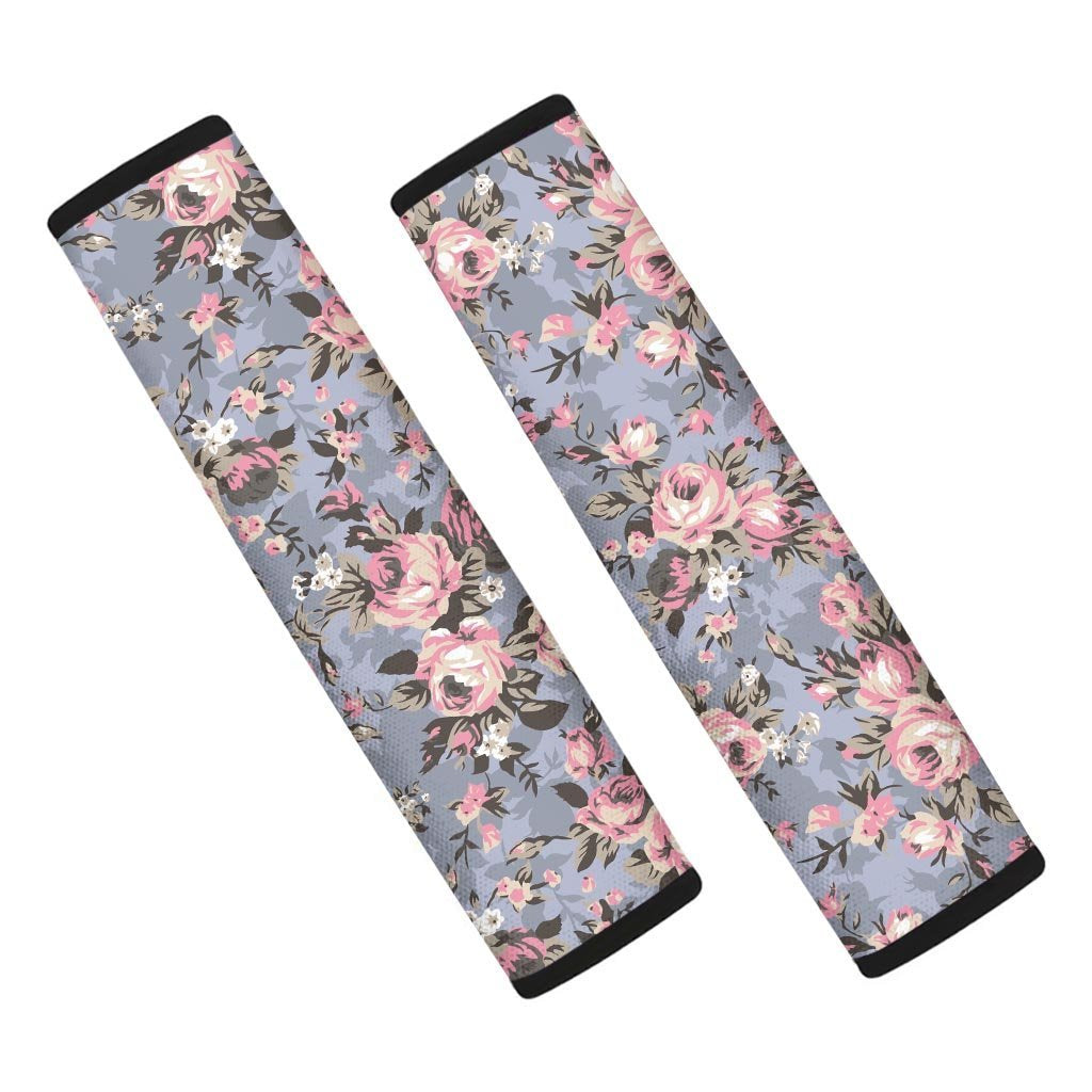 Vintage Pink Rose Flower Print Seat Belt Cover-grizzshop