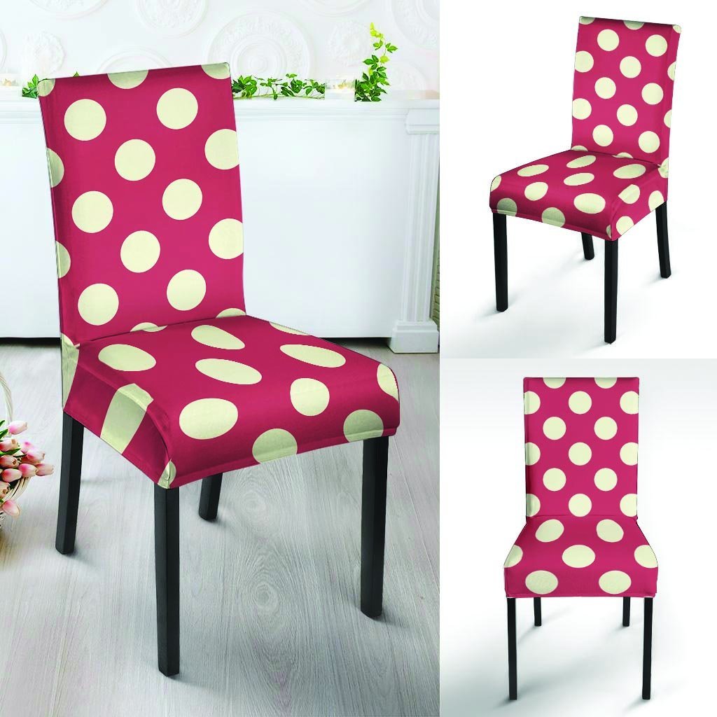 Vintage Red Polka Dot Chair Cover-grizzshop