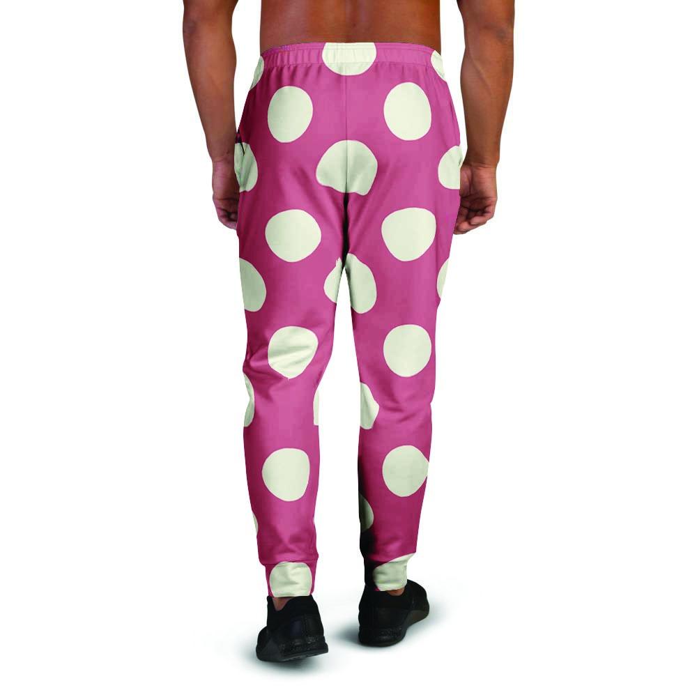 Vintage Red Polka Dot Men's Joggers-grizzshop