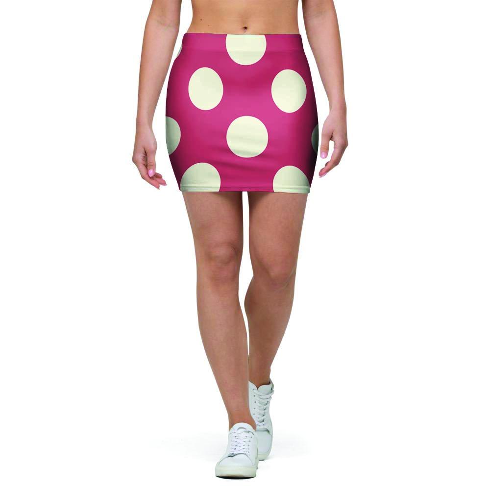 Vintage Red Polka Dot Mini Skirt-grizzshop