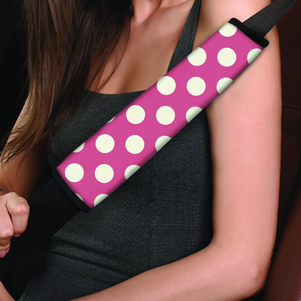 Vintage Red Polka Dot Seat Belt Cover-grizzshop