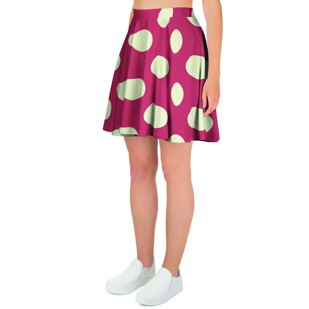 Vintage Red Polka Dot Women's Skirt-grizzshop