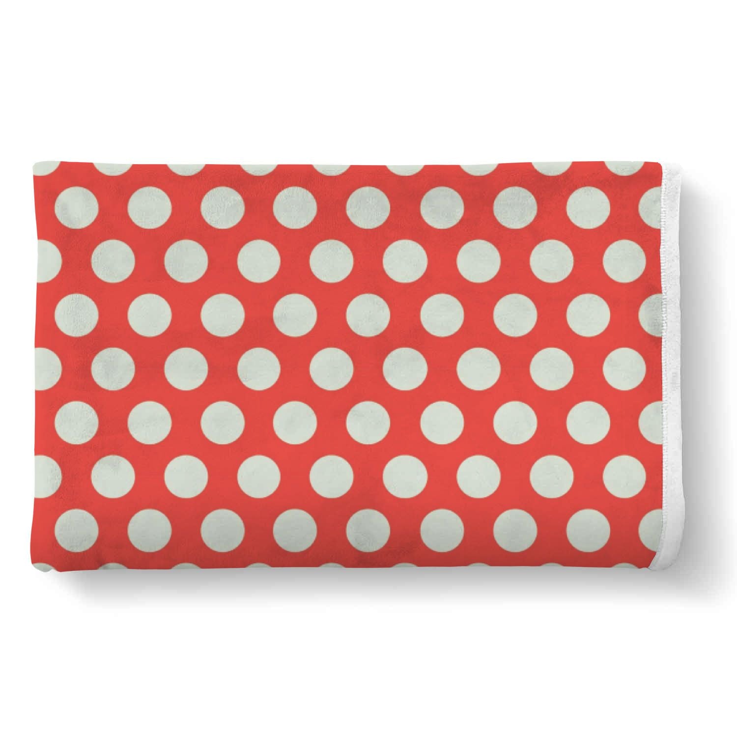Vintage Red White Polka Dot Pattern Print Throw Blanket-grizzshop
