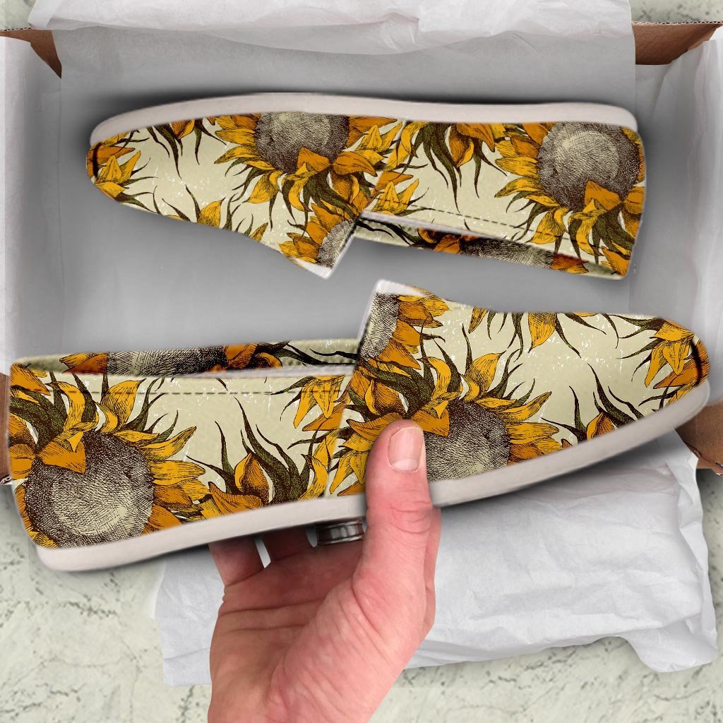 Vintage Sunflower Canvas Shoes-grizzshop