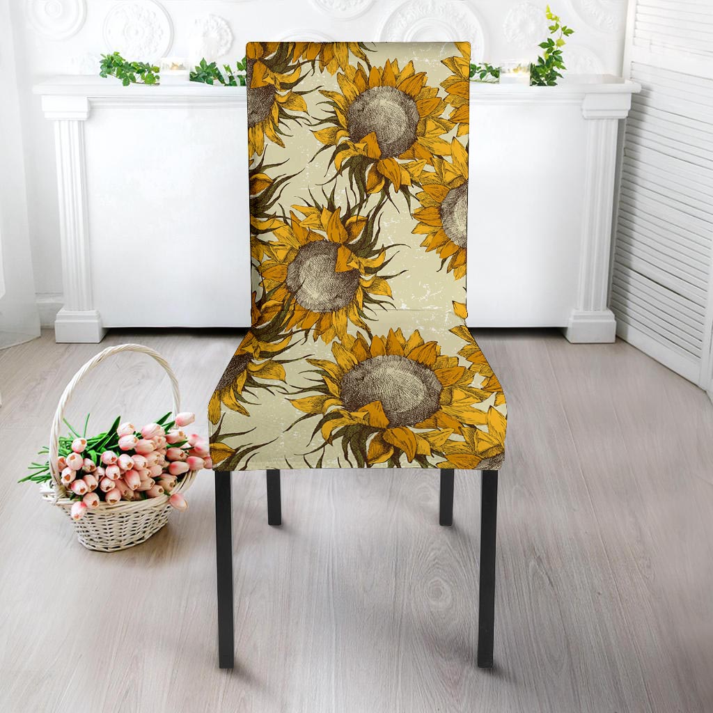 Vintage Sunflower Chair Cover-grizzshop